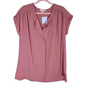 Faith And Joy Women's Shirt Top Blouse Size 2X Mauve Dusty Rose